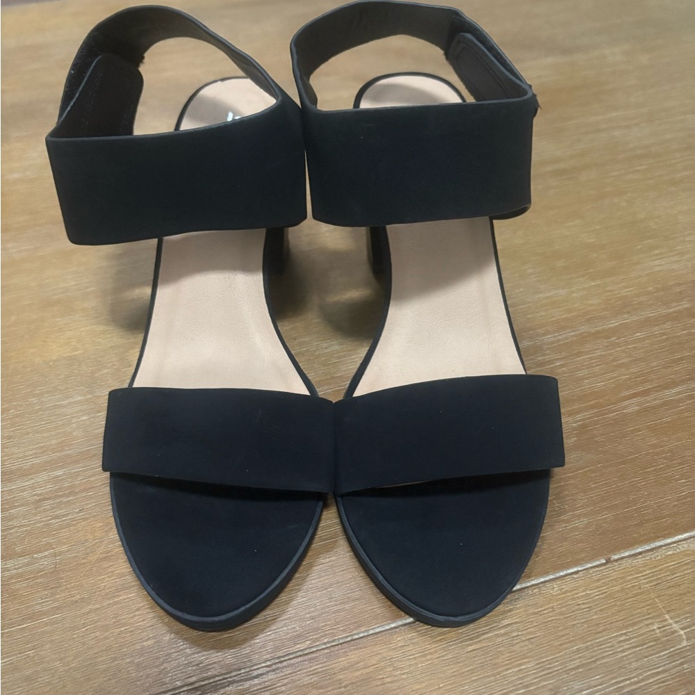 Soda Black Open-Toe Women's Heels